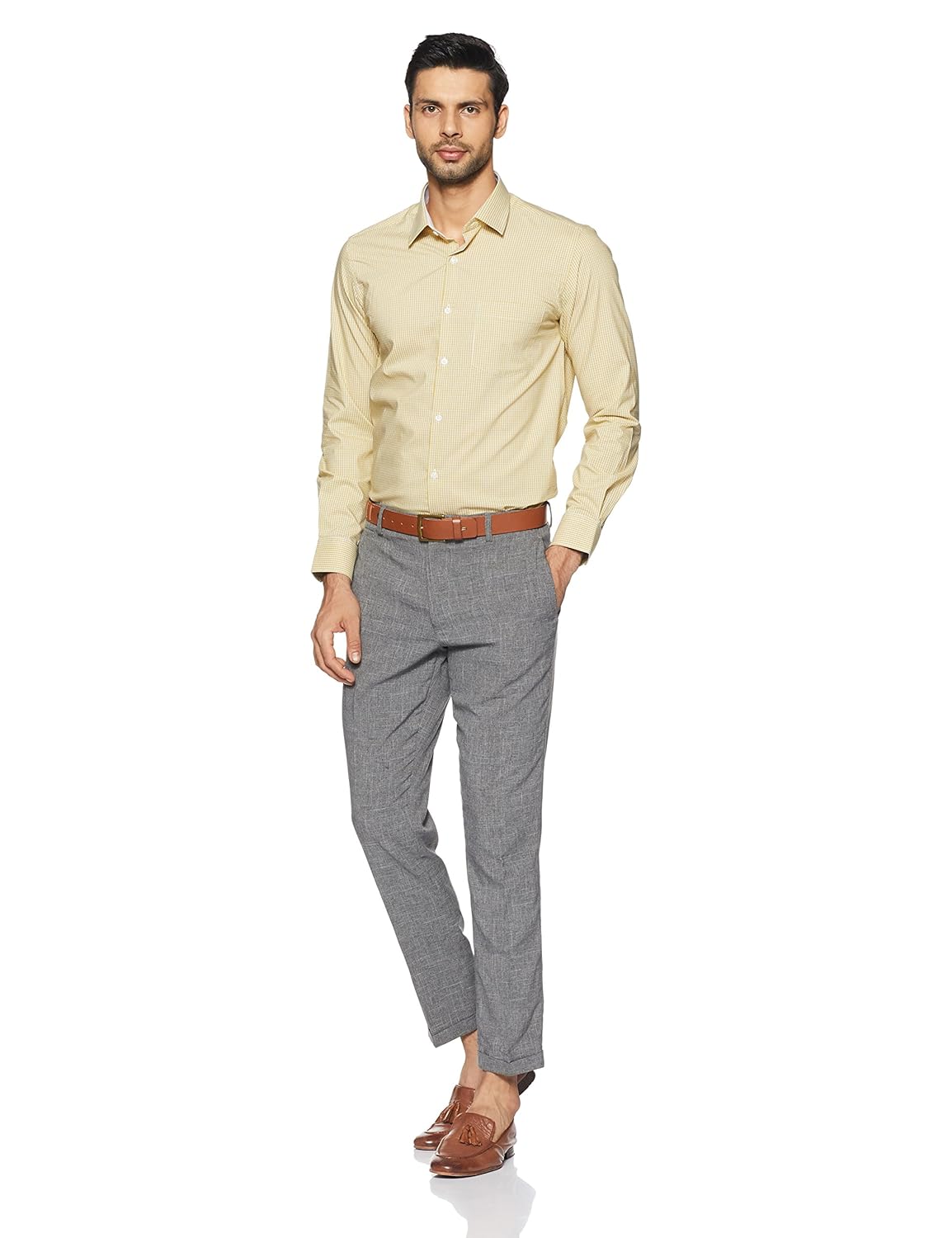 diverse men's checkered slim fit formal shirt