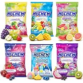 HI-CHEW Variety Mix, Pack of 6 Bags - 17 Flavor Assort Sweet and Sour Chewy Candy, Unique Fun Soft - Immensely Juicy Fruity Candy Flavors - Individually Wrapped Halloween Candy