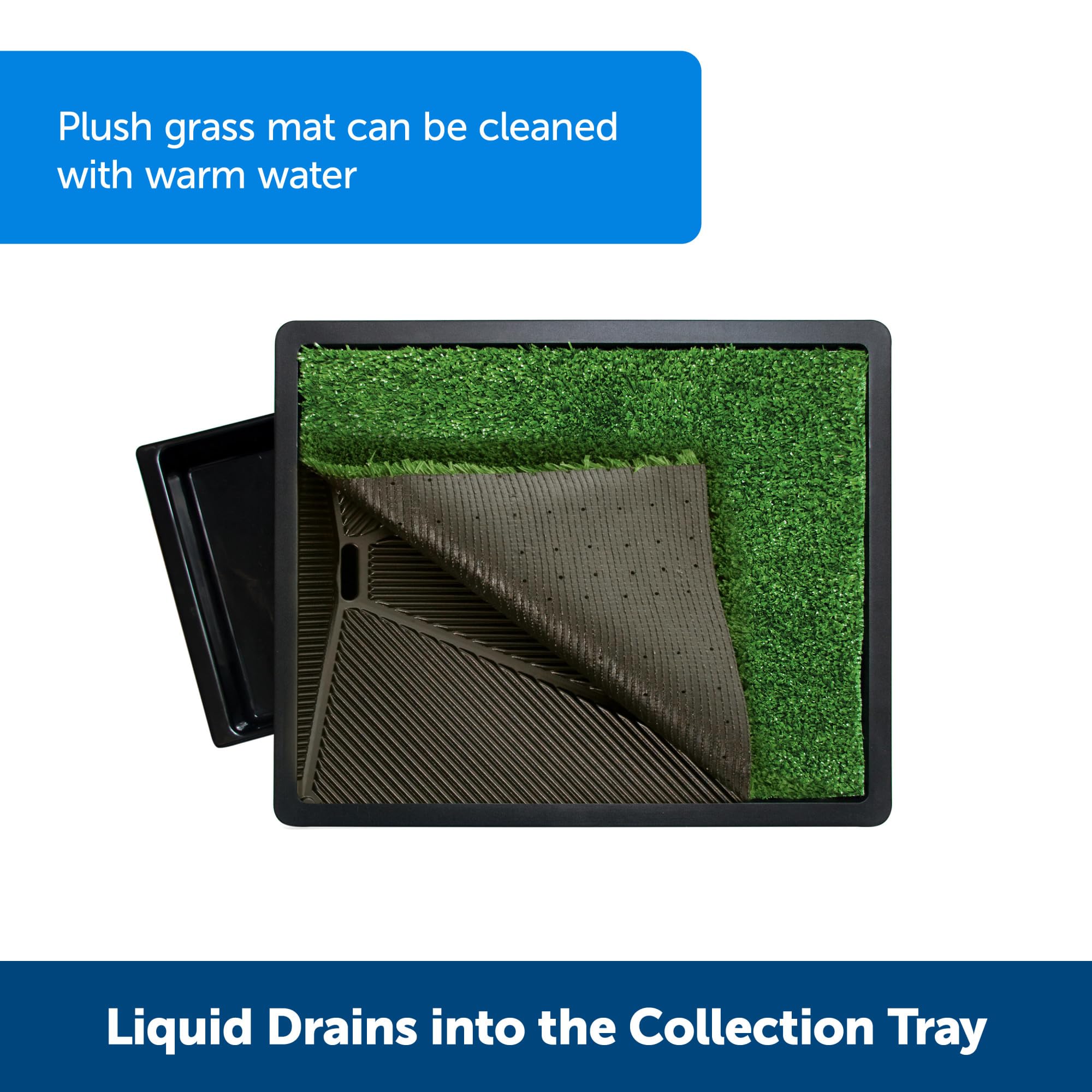 PetSafe Pet Loo Indoor Pet Toilet, Portable Dog Potty Station, Grass Pad Tray of Synthetic Grass Mat, Easy to Clean, Large