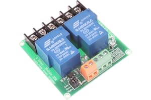 NOYITO 30A 2-Channel Relay Module High Low Level Trigger with Optocoupler Isolation Load DC 30V AC 250V 30A for PLC Automation Equipment Control, Industrial Control (2-Channel 5V)