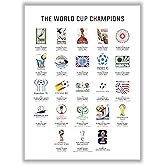 Libemz, Evolution of the World Cup Poster - Unframed (12x16 inches) – World Cup Champions Wall Art, Soccer Poster, World Cup Historical Chart Decor, Man Cave Decor, Football Wall Art, Boys Room Decor, Sport Posters for Teenager Boys Girls Men Guys Kids (Champions)
