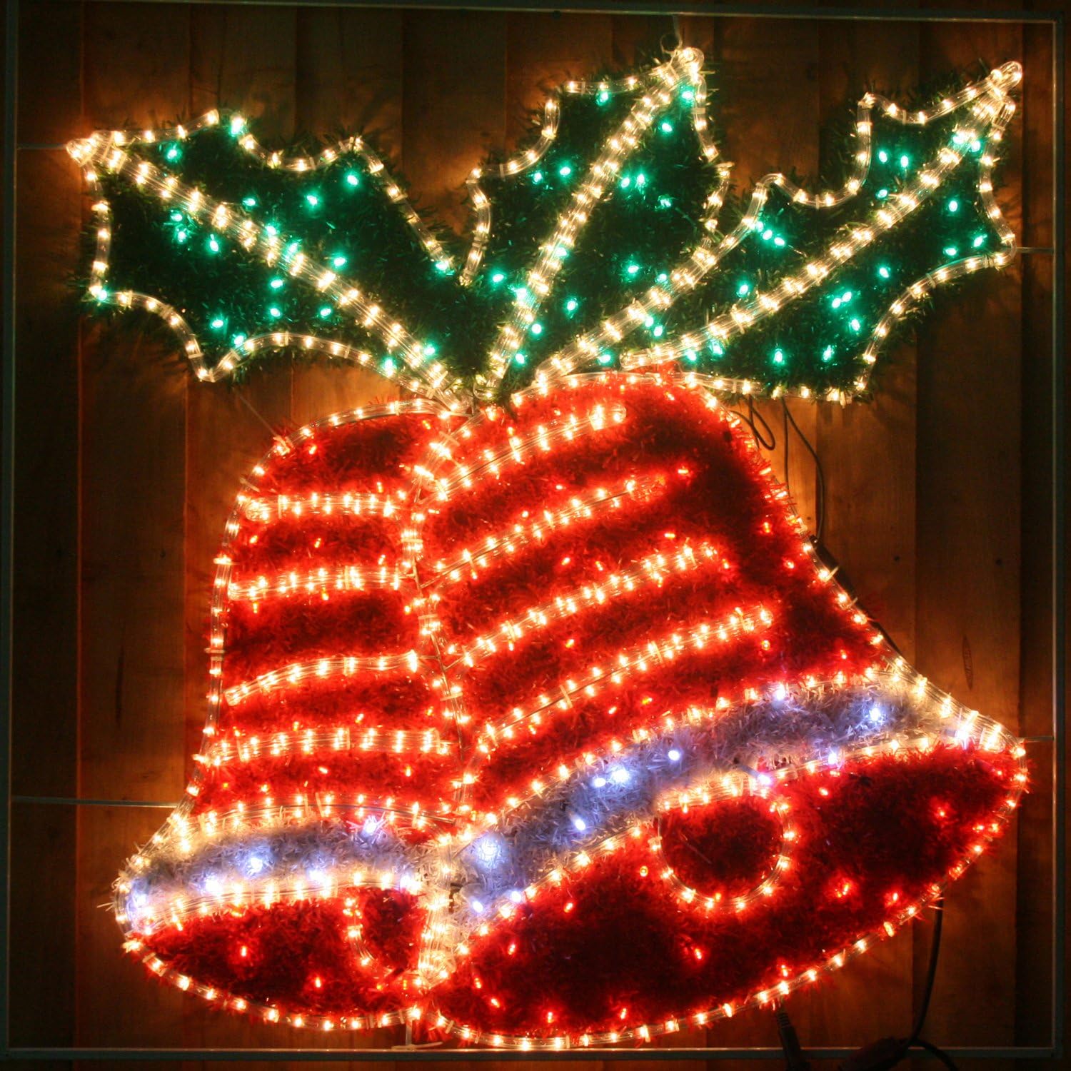 Giant Pre-Lit Christmas Bells \u0026 Holly 