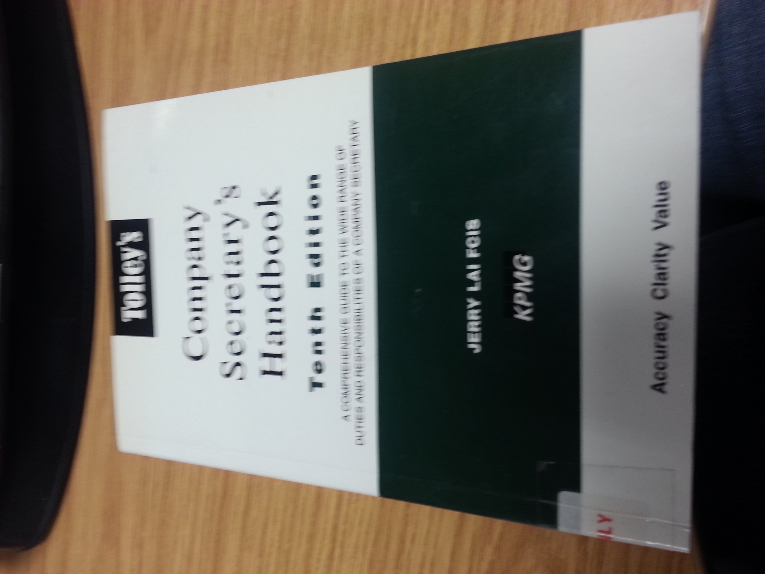 Tolleys Company Secretary Handbook 2000 2001 Jerry Lai - 