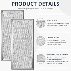 2 Pack Microwave Grease Filter Compatible with