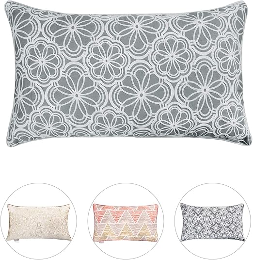 Amazon Com Hahadidi Decorative Throw Pillow Covers Flower Crewel
