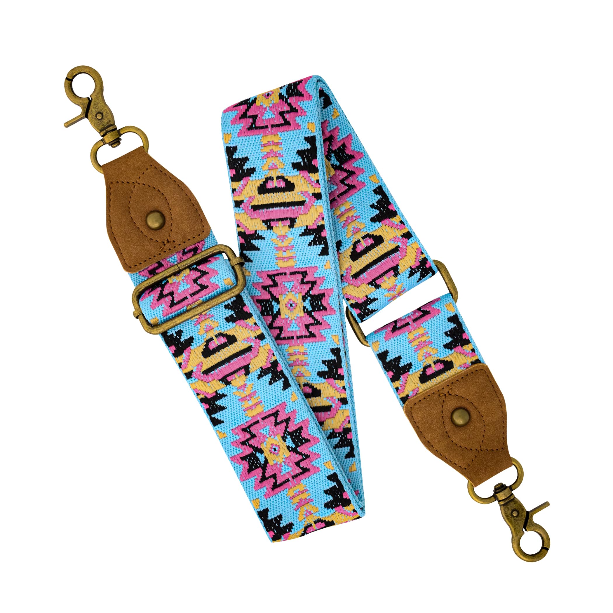 chushui Bronze Hardware Purse Strap with Brown