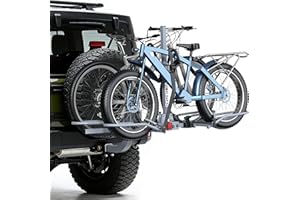 WILDROAD Hitch Bike Rack, Wobble Free Smart Tilting Bike Rack, Foldable 2-Bike Rack for Standard, Fat Tire and E-Bike, 2-Bike 180 lbs Capacity, Fits 2-inch Receiver