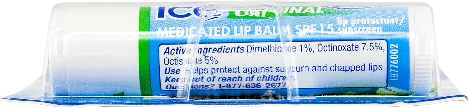 Mentholatum Natural Ice Lip Balm Original SPF 15 1 Each ( Pack of 12): Health & Personal Care