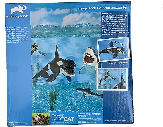 animal planet shark and killer whale toys