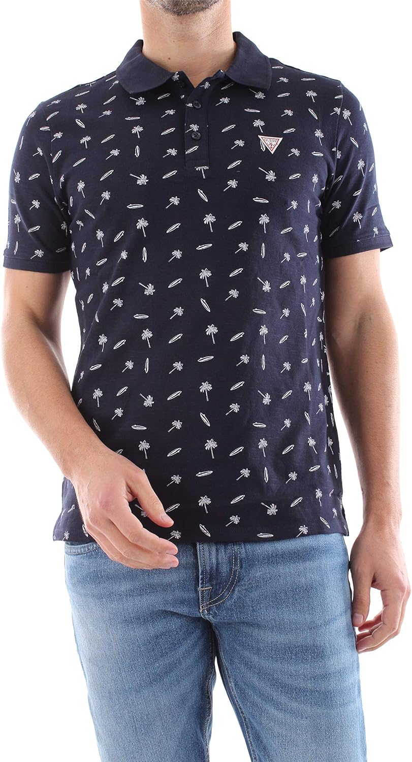 Guess Men's slim fit polo shirt Amazon.co.uk Clothing