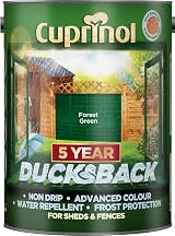 Cuprinol Ducksback 5L Shed Fence Waterproof Paint Forest Green 5 Year Protection