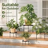 Bamworld 5-Pack Metal Plant Stands Indoor Outdoor Heavy Duty Anti-Rust Iron view 5