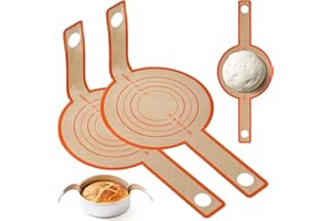 Silicone Baking Mat for Dutch Oven, 2 Pcs Non Stick Bread Sling Liner for Sourdough Loaf Pans with Extra Long Handles Multi P