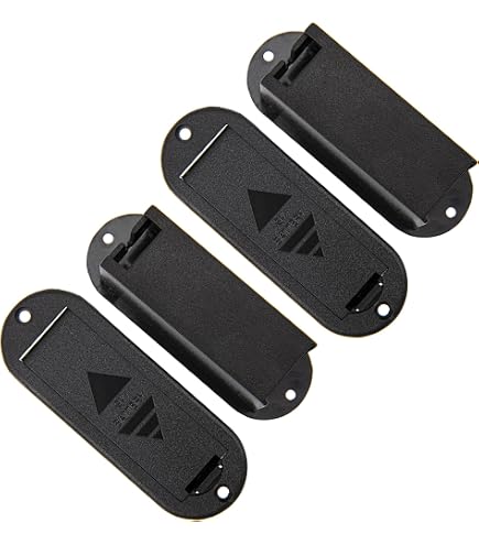 Support Pile 9V Pour Guitare / Basse Active - Étui Pratique - Accès Facile Remplacement Batterie - Noir Et Rouge - 7