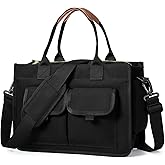 coowoz Canvas Tote Bag for Women Work Tote Bags with Zipper Nurse Crossbody Bags Handbags Shoulder College Teacher Laptop Bag