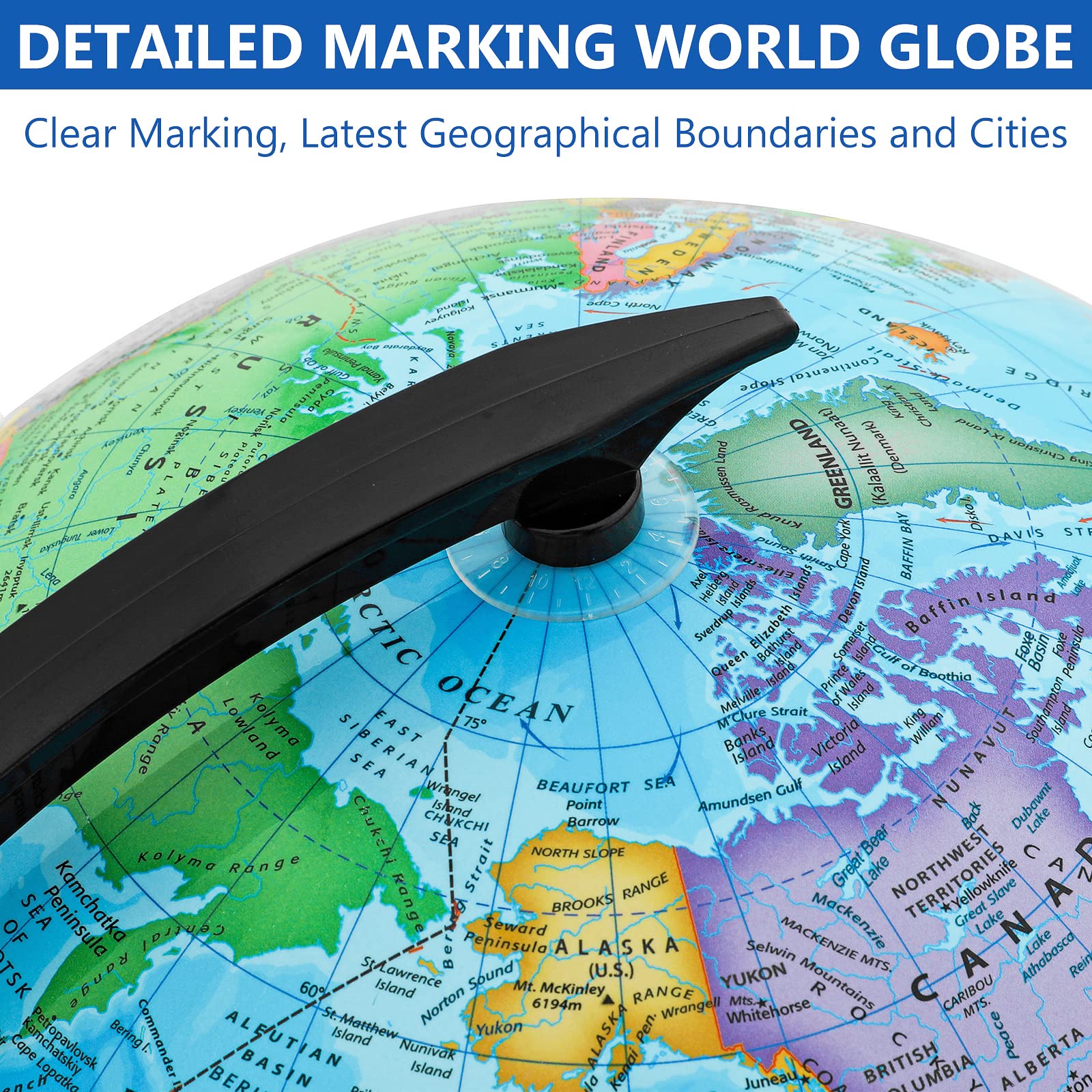 GOCHANGE Political Globe, 13in Educational Globes for Classroom, Educational Tool for Teachers, Parent, 360° Spinning Globe, Suitable for Age 8+ Children