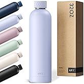 KIVY Stainless Steel Insulated Water Bottle 32oz [LEAK PROOF] - Insulated Stainless Steel Water Bottle - Thermo Flask Drinking Bottle - BPA Free Water Bottle