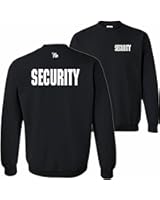 Peerless Security Silkscreen Front & Back Black Crew Neck Sweatshirt