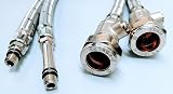 AK Pair Flexible Monobloc Tap Tail Connector with Isolator Valve M10/M12 view 5