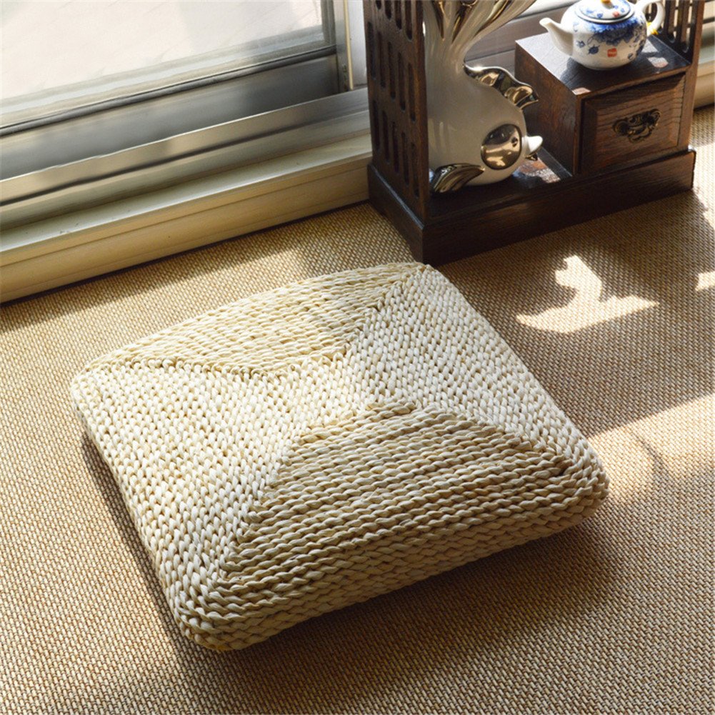 Cojín de paja japonés para suelo - Asiento sostenible.