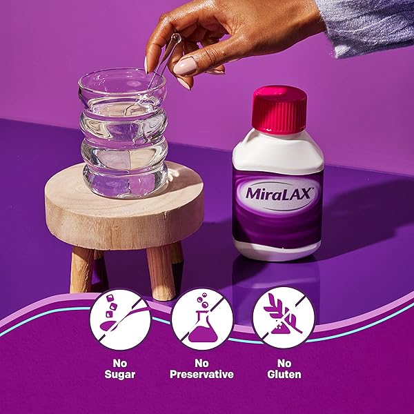 MIRALAX LAXATIVE POWDER, GENTLE CONSTIPATION RELIEF, PEG 3350, PHYSICIAN RECOMMENDED, NO HARSH SIDE EFFECTS, 14 DOSE