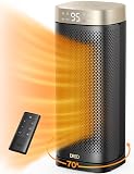 DREO Space Heaters for Indoor Use Large Room, 70 ° Oscillation, Fast Heating Ceramic Electric with Digital Thermostat, Remote Control, 1-12H Timer, Overheat Protection, Safety Heater for Bedroom