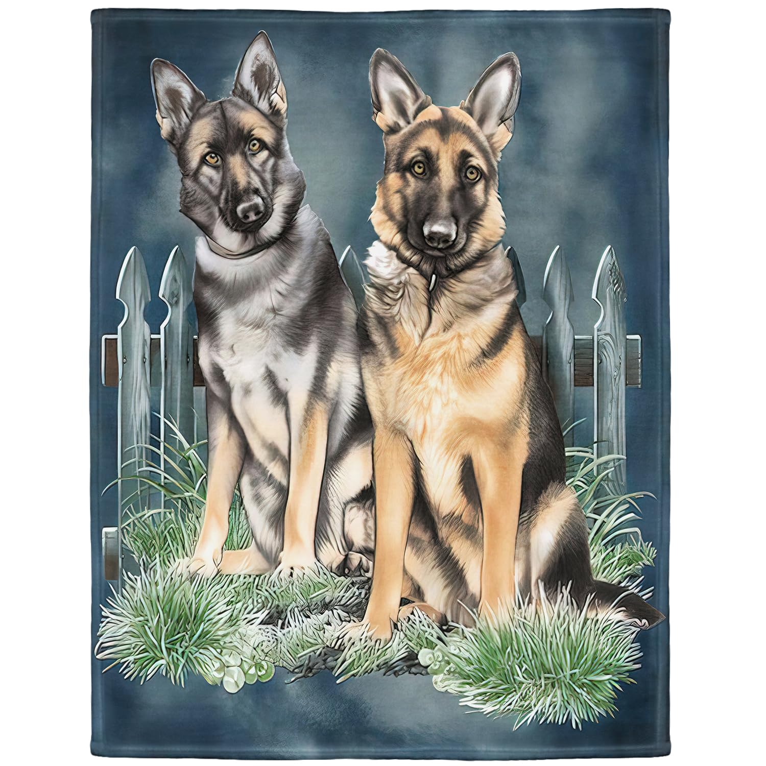 YISUMEI 150x200 cm Blanket Comfort Warmth Soft Cozy Easy Care Machine Wash German Shepherds Dog