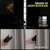 CUCRAF 100% Blackout Curtains Charcoal Grey 52 x 90 Inches 2 Panels view 5
