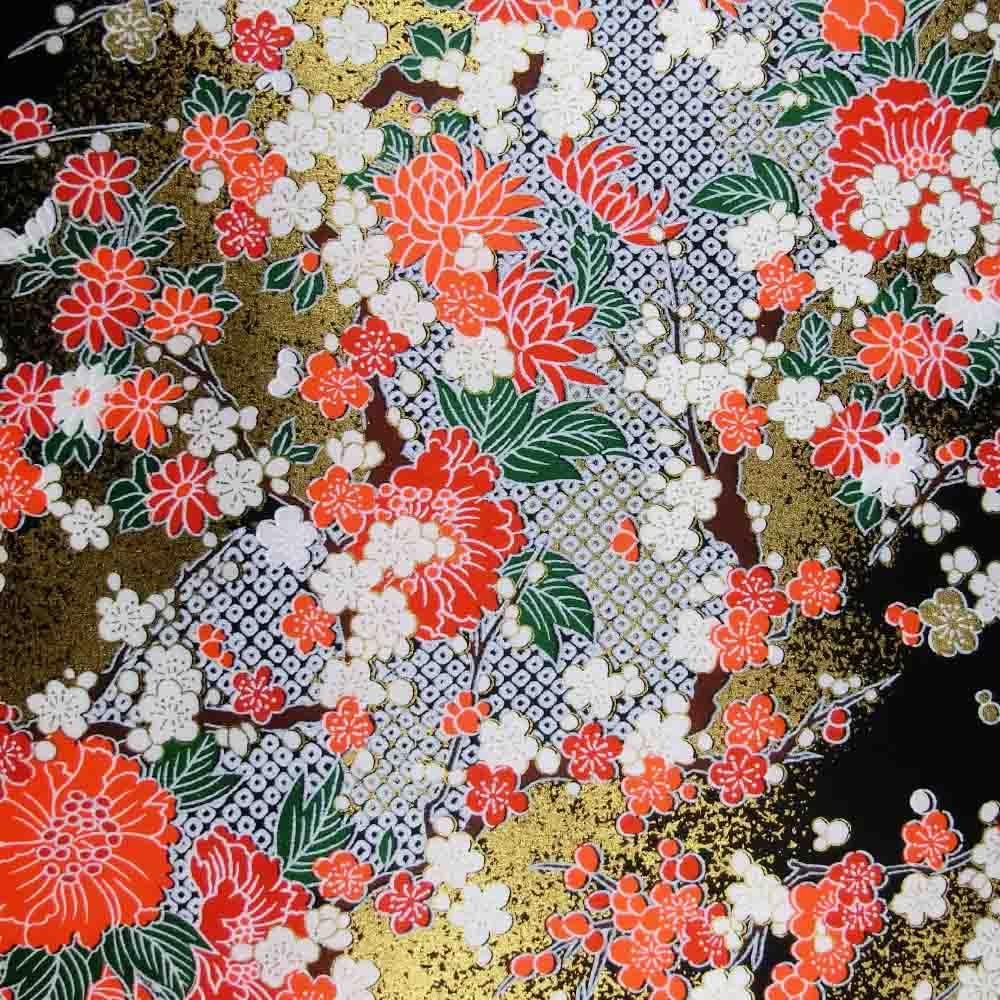 Yuzen Washi Paper 31.5" x 21.6", Large Japanese Chiyogami Paper 1Sheet, GC-2H