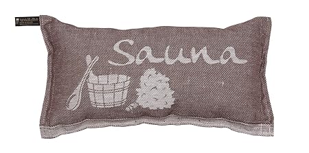 JOKIPIIN | Saunakissen und Reisekissen SAUNA, Leinen natur/braun, made in Finland