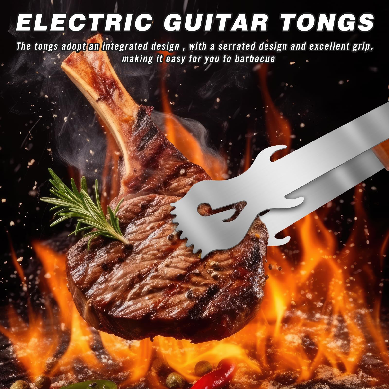 5-in-1 Grillspachtel für Barbecue Grill,Multifunktion 2 Stück Grill Werkzeug Sets mit Metall Spatel und Zange,Einzigartige Grillen Grillwerkzeuge Geschenke für Männer