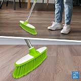 TDBS Soft Broom Indoor Sweeping Brush with Stainless Steel Handle Green view 8