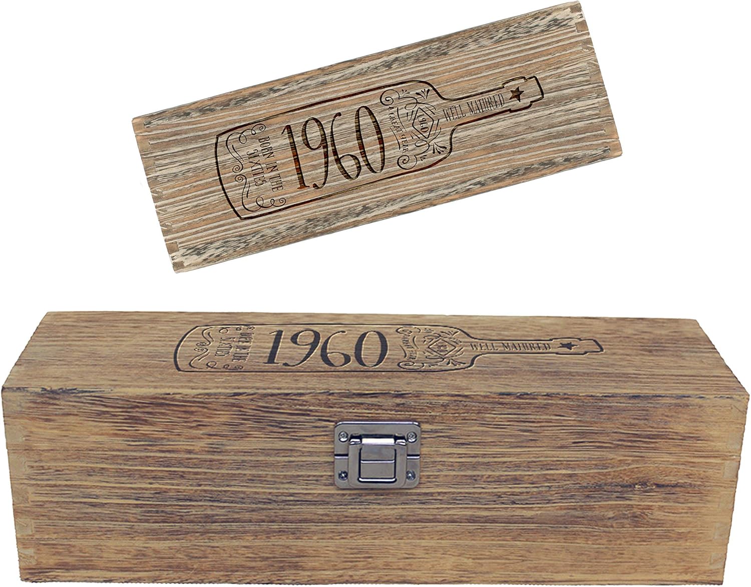 Design,Invent,Print! Feliz caja vintage para 60 cumpleaños Efecto roble: Amazon.es: Hogar