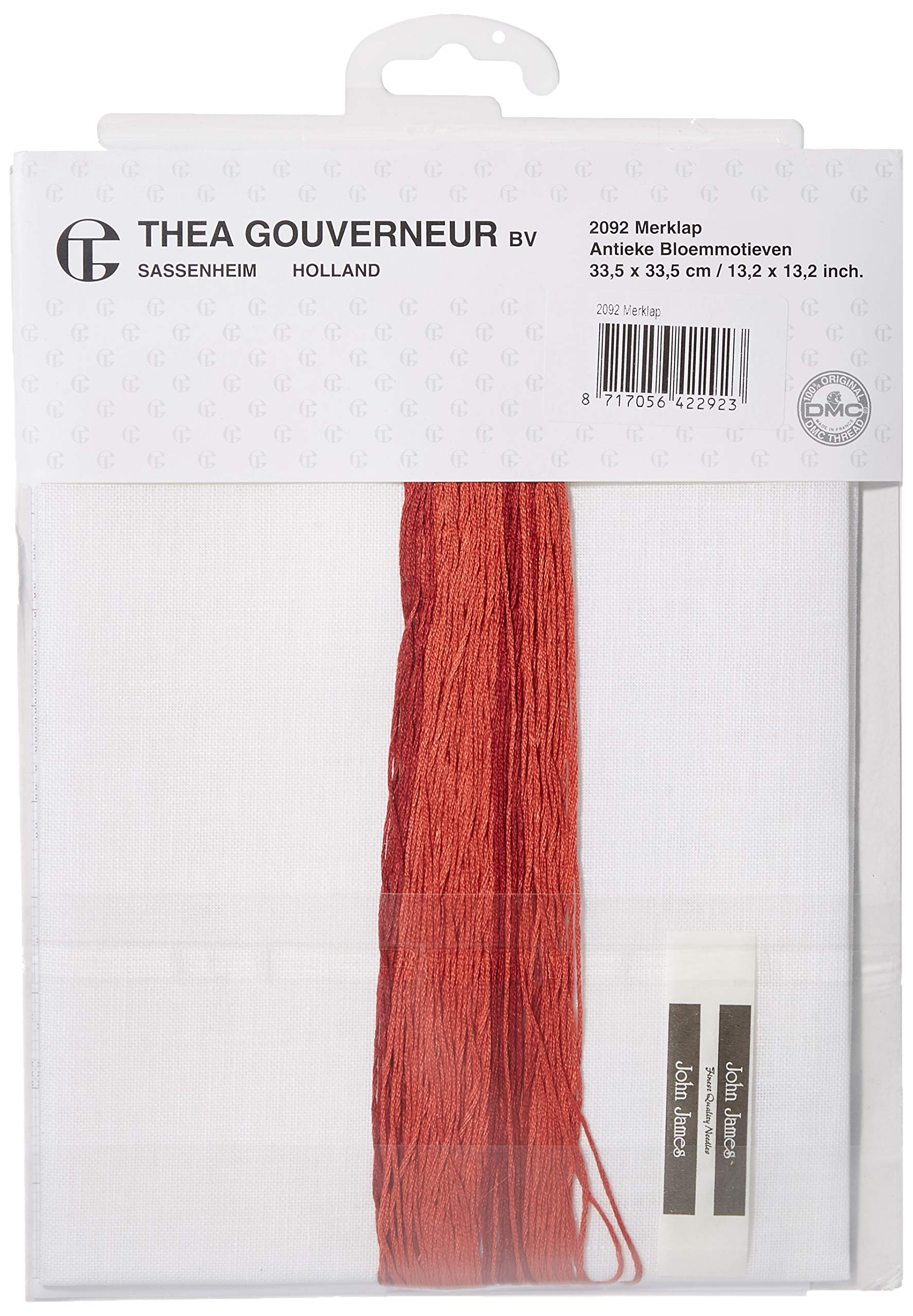 Thea Gouverneur Cross Stitch Kit, Multi-Colour, 33.5x33.5cm