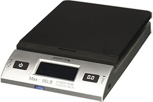 Accuteck S 86 lb All-in-One Silver Digital Shipping Postal Scale with Adapter (W-8260-86BS)