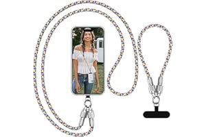 HUHUTA Phone Lanyard Built-in USB-C to USB-C Fast Charging Cable, 2Pack 65W High Speed Nylon Data Transfer Cord Crossbody Wrist Strap for iPhone 16 15,Samsung S24 Ultra S23 FE,Moto Razr/Edge 2024,Pixel 9 Pro