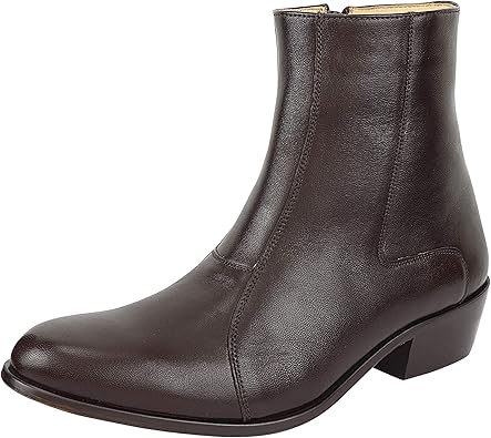 mens leather cuban heel boots