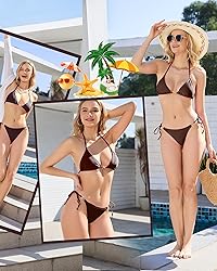 Women Two Piece Bikini Swimsuits Sexy Metal Ring