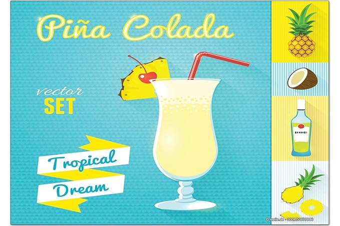Iman Nevera Nostalgic Alcohol Retro Piña colada: Amazon.es: Hogar