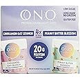 Protein Overnight Oats Variety Pack by Ono – 8 Servings (Cinnamon Oat Crunch & Peanut Butter Blossom) – 20g Protein, Gluten-Free, Low Sugar, with Lion’s Mane Mushroom – Just Add Milk