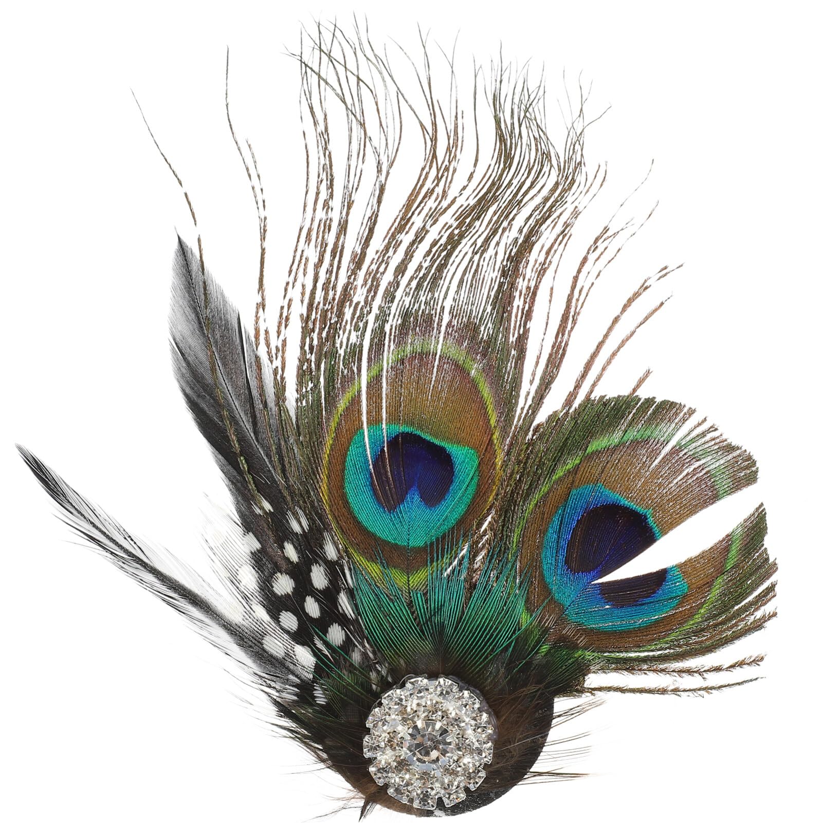 PACKOVE U154-1 Peacock Hair Clips Decorative Hair Pin Stylish Accessories for Wedding Party and Special Occasions