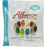 Albanese World's Best Sugar Free 12 Flavor Gummi Bears 3.5oz Peg Bag, pack of 12
