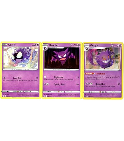 Gengar 066/196 - Set Evolution Gastly Haunter Lost Origin Carte Pokemon
