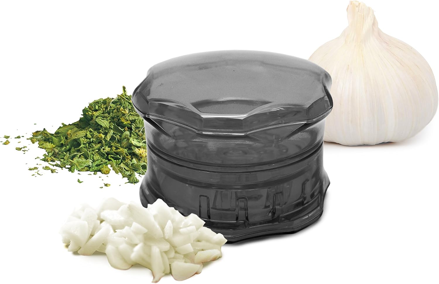 Nerthus FIH 318 Garlic grinder, 9 x 7 x 7 cm, Grey - Image 5