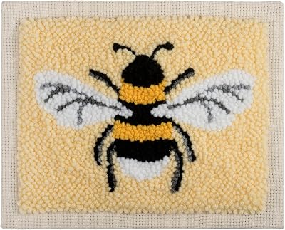 Trimits Punch Needle Frame Kit Bee 8x10in 20.3x25.4cm Complete Kit
