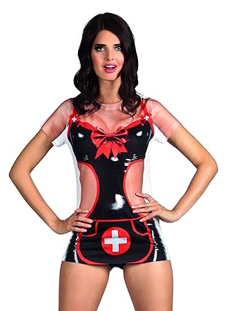 Boland 84243 - Fotorealistisches Shirt Naughty Nurse, Kostüme für Erwachsene