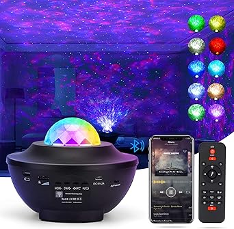 Jagdag Led Sternenhimmel Projektor Lachesis Sternprojektor Nachtlicht Lampe Ozeanwellenprojektor Mit Fernbedienung Bluetooth 3 Helligkeitsstufen Fur Kinder Erwachsene Ostern Party Schlafzimmer Amazon De Beleuchtung