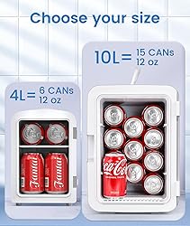 Electactic Compact Mini Fridge, 15 Can Portable