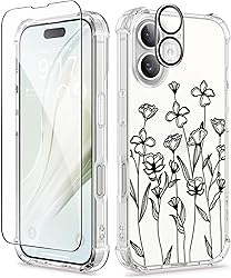 GVIEWIN for iPhone 16 Case, with Screen Protector