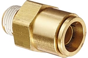 Eaton Weatherhead 1868X10X6 Brass CA360 D.O.T. Air Brake Tube Fitting, Male Connector, 3/8" NPT Male x 5/8" Tube OD